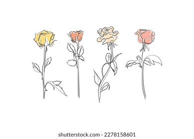 Una colección de rosas. Arte abstracto de rosas. 