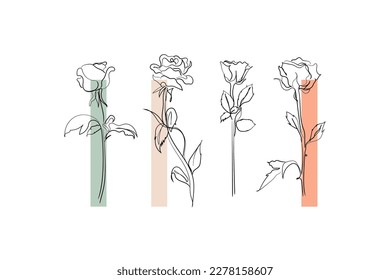 A collection of roses. Roses abstract art. 