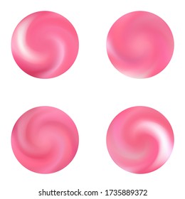 Colección de fondos redondos y borrosos. Estilo retro neón 80. Arte moderno de color suave. Tapas abstractas rosadas modernas para su diseño gráfico o proyectos creativos.