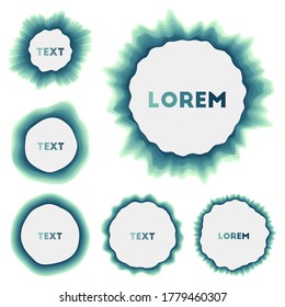 Kollektion von Logos rund. Erstaunliche, runde Hintergründe. Coole Vektorgrafik.