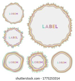Colección de formas redondeadas. Fondos artificiales circulares. Ilustración vectorial vibrante.