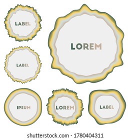 Colección de formas redondeadas. Atractivos fondos circulares. Impresionante ilustración vectorial.