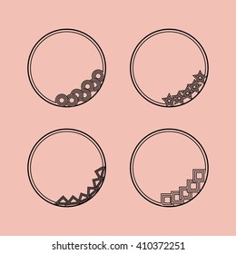 
Collection of round stylish frames for photos, text , greetings , wishes .
