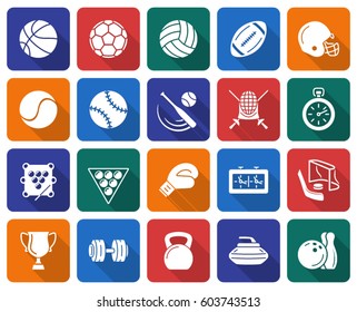 Collection of rounded square icons: Sport