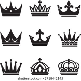 Colección de las siluetas de la Corona Real