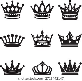 Colección de las siluetas de la Corona Real
