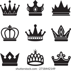 Colección de las siluetas de la Corona Real