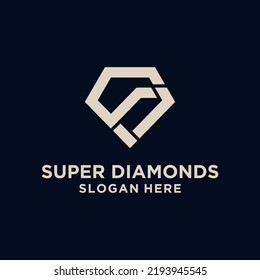 A collection of s diamond logos, diamond logos with the initial letter s, super diamond