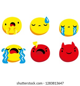 Collection of sad and evil smiles