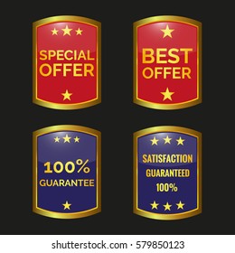 Collection of sale badges and labels. design set. Vector illustration
