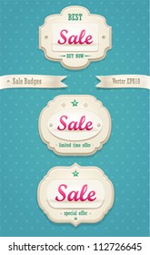 Collection of sale badges. Vector