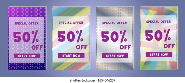 Collection of Sale and Discount Flyers. Template for your design