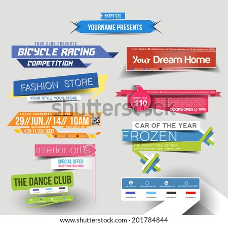 Collection of Sale Discount Styled Website Banner