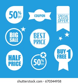 Collection of "Sale label price tag" . Vector illustration.