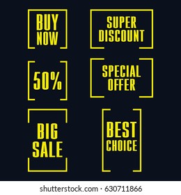 Collection of Sale Logo Vector Template
