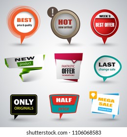 Collection sale modern pointers design elements