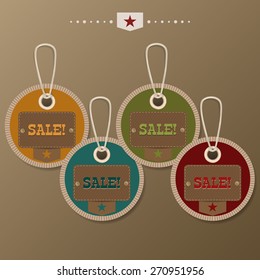 collection of sale tags. Vector illustration