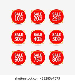 Collection of sales label design
