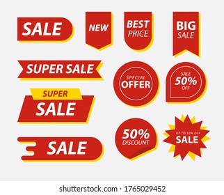 Collection of sales label. Free Vector