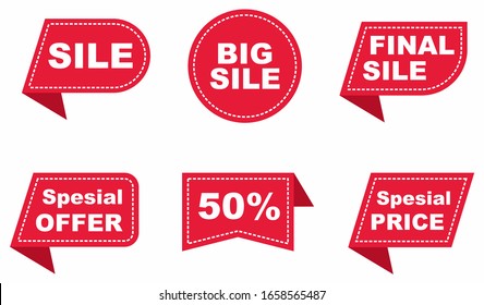 Collection of sales label promotion