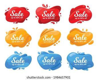 collection of sales set full color