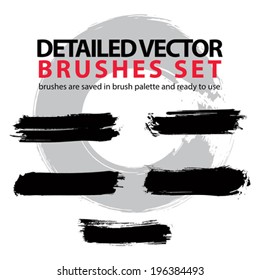 Collection of scanned and traced creative brushstrokes, illustrator object brushes saved in brush palette and ready to use.