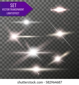 Collection Scene illumination big collection, transparent effects. Bright lighting with spotlights.