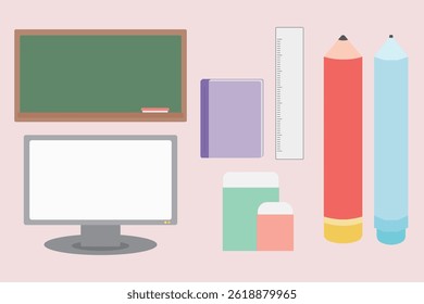 a collection of school props