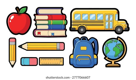 Collection of school related icons