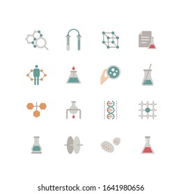 COLLECTION OF SCIENCE FLAT ICONS