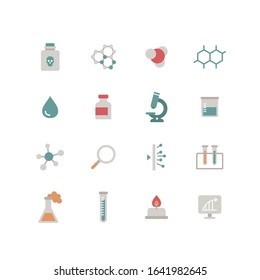 COLLECTION OF SCIENCE FLAT ICONS