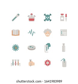 COLLECTION OF SCIENCE FLAT ICONS