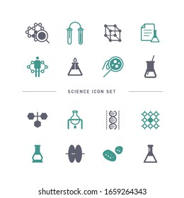 COLLECTION OF SCIENCE FLAT ICONS