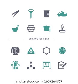 COLLECTION OF SCIENCE FLAT ICONS