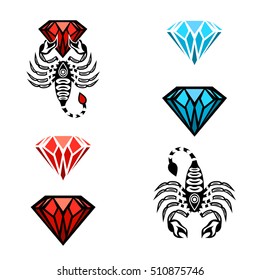 Collection of Scorpion and Diamond Logo Design