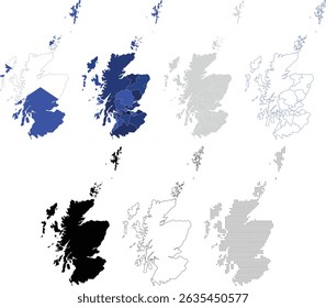 Collection of Scotland Map Europe Country