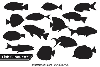 Collection of Sea Fish silhouettes