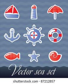 collection of sea symbols