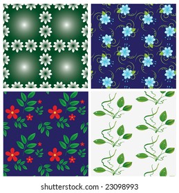 A collection of seamless backdrops. Vector illustration