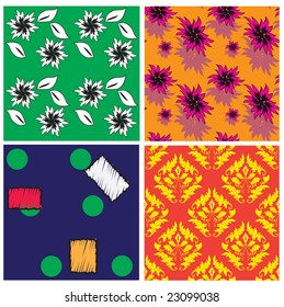 A collection of seamless backdrops. Vector illustration