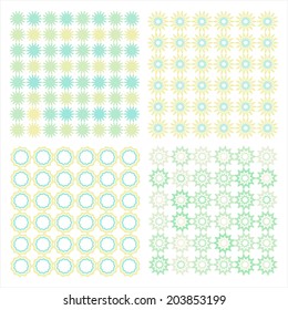 Collection of seamless backgrounds circles