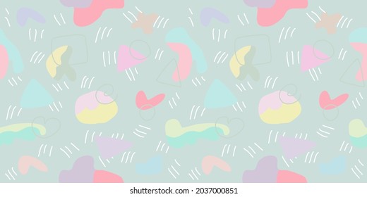 (collection) seamless cute pattern Geometric designs in pastel and vintage tones for patterns, t-shirts, mugs, cards, wallpaper, backgrounds, pillow patterns , fabric patterns, background and more.