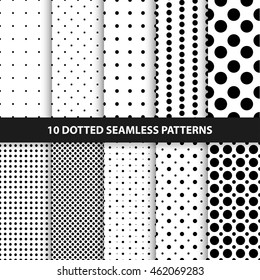 Polka Dot Patterns Collection Vector Geometric Stock Vector (Royalty ...