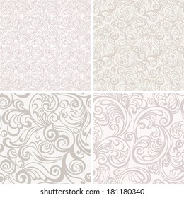 Collection Seamless floral pattern. Vintage background 