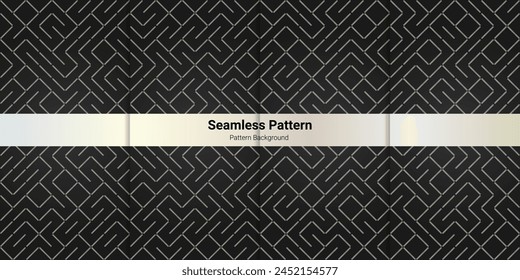collection of seamless geometric minimalist patterns, black background simple vector graphics, attractive and simple motif lines