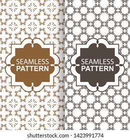 Collection of seamless geometric minimalistic patterns. - Vector
