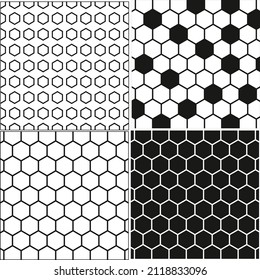 Collection of seamless geometric minimalistic patterns.