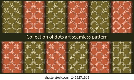 Collection of seamless geometric minimalistic patterns.