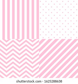 Collection of seamless geometry ornamental patterns , simple shape set of wallpaper background . vector repeatable swatch