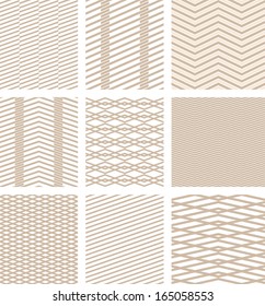 collection of seamless line texture beige